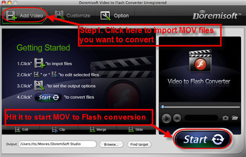 MOV to Flash Converterfor Mac